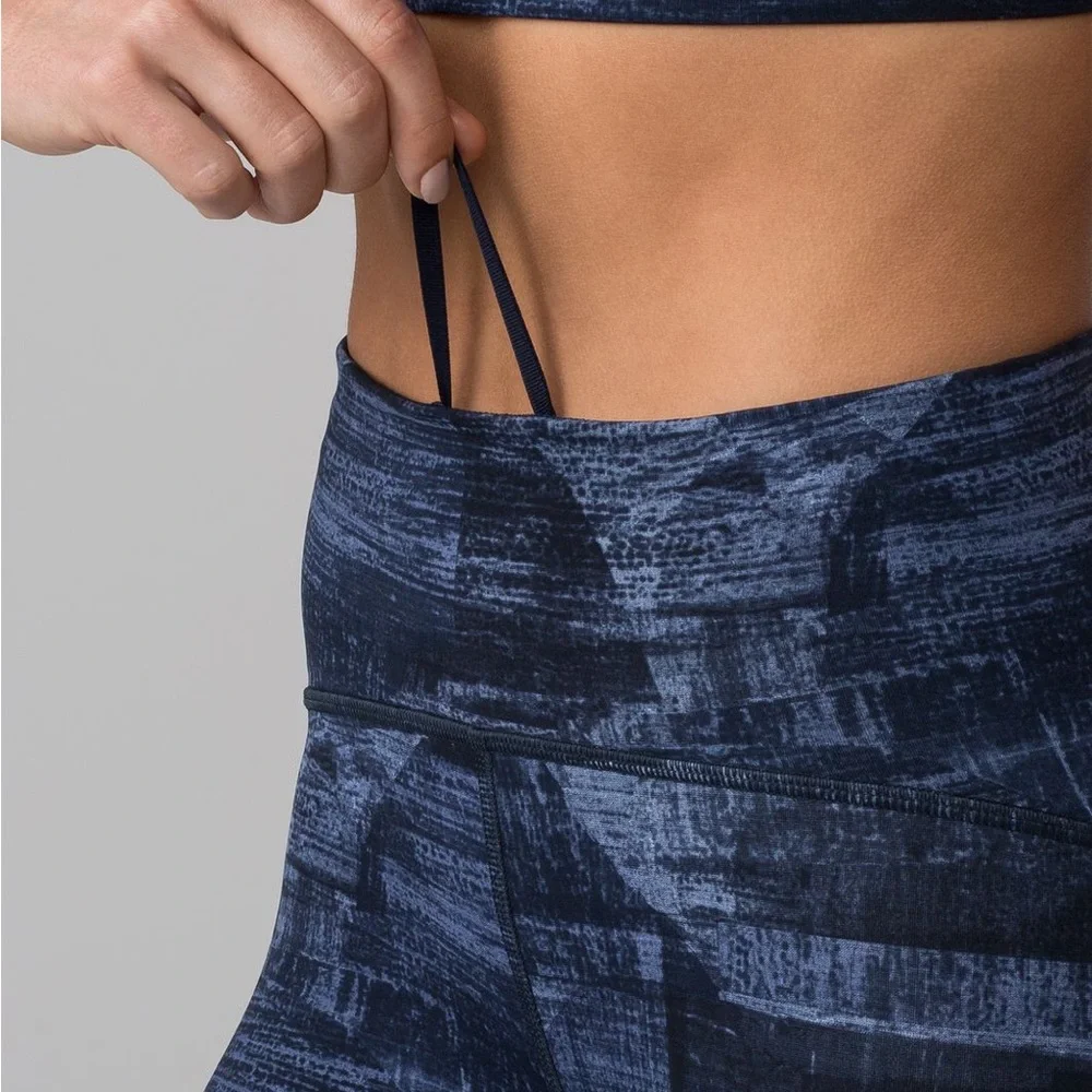 Lululemon Athletica Blue High-Waisted Capri Leggings